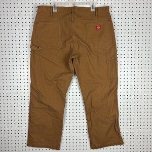 Dickies Carpenter‎ Pants Men's 40x30 Brown Cotton Work Wear Hammer Loop Wide Leg